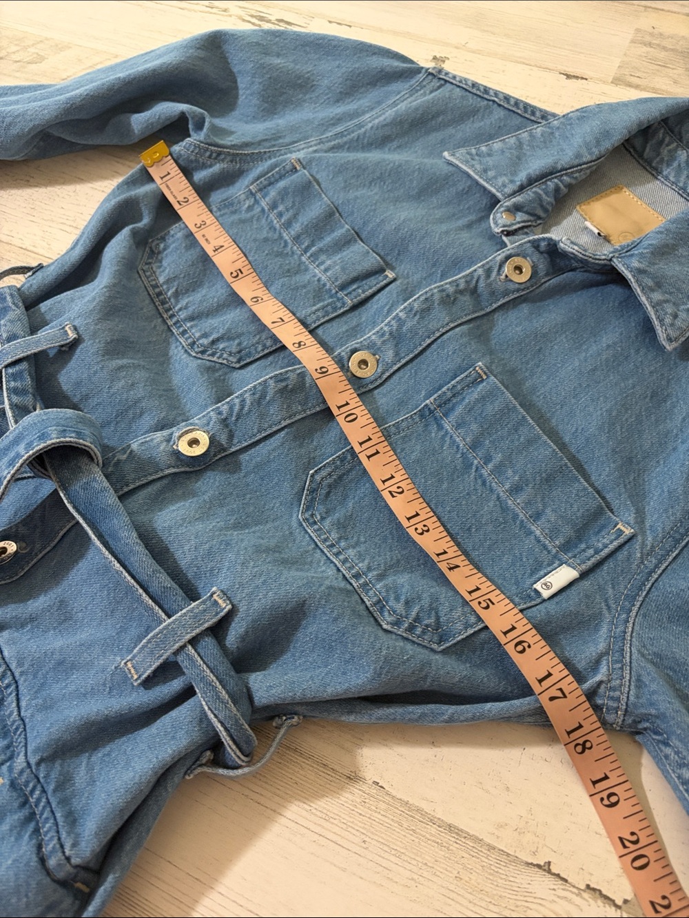 Ag Adriano Goldschmied Blue Denim Shirt Dress - Picture 9 of 13